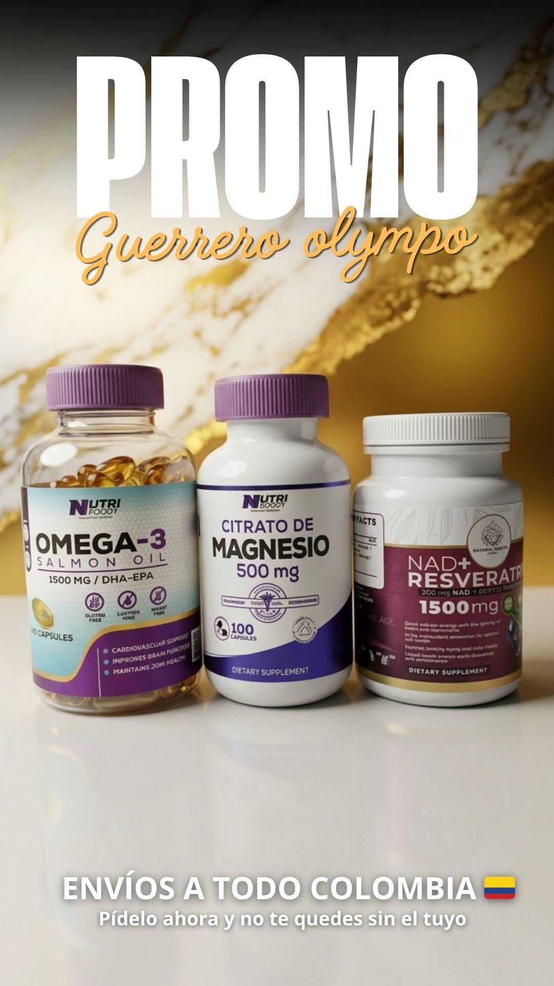Combo Omega-3 + Citrato de Magnesio + NAD+ Resveratrol