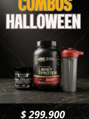 Combo Halloween Whey Gold Standard 2 lb + Creatina Nutriboody + Shaker